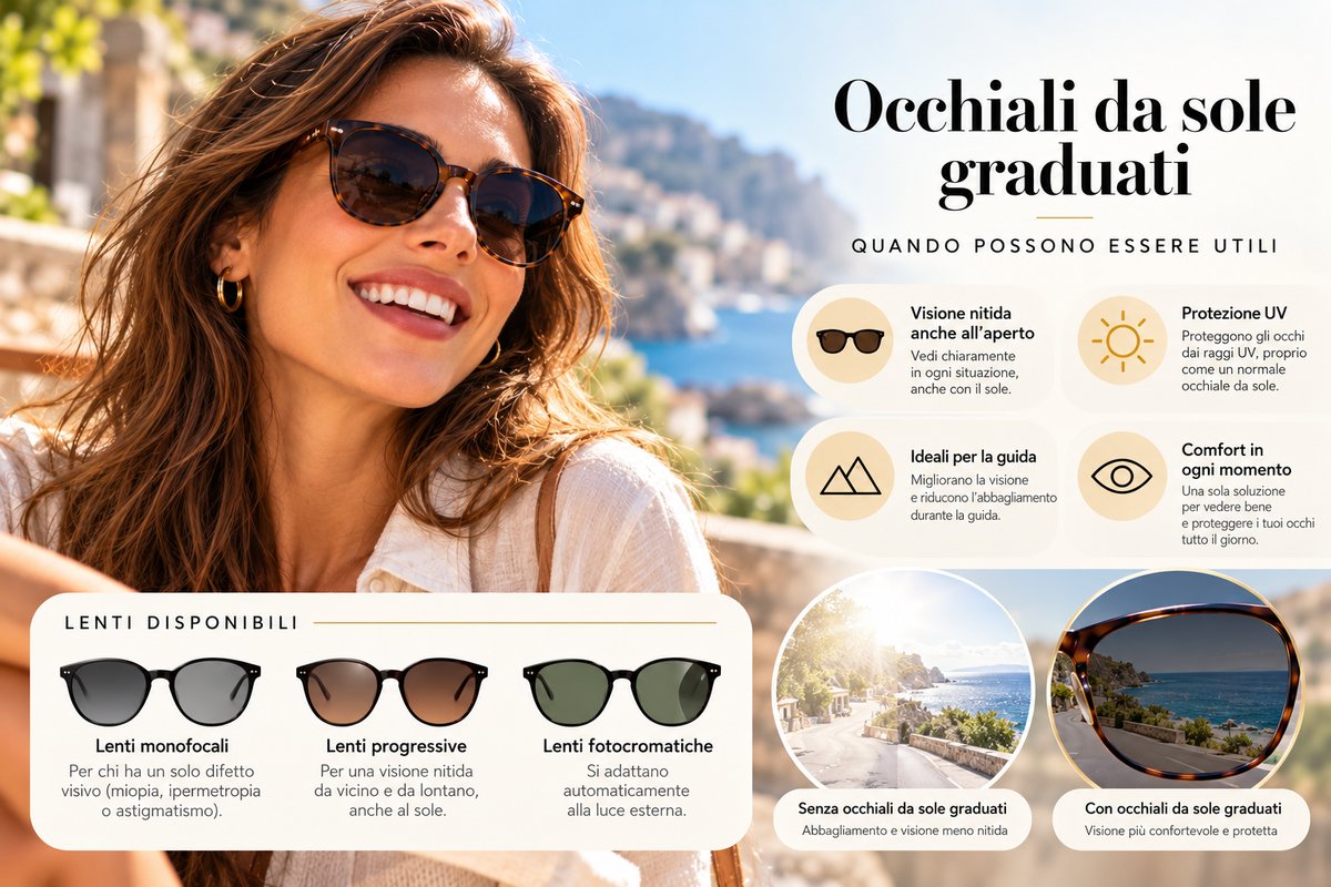 Occhiali da sole graduati: quando sono utili e quali lenti si possono avere